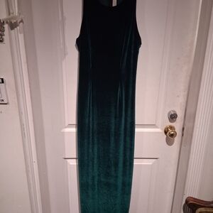Peggy Stenmoen Deep Green Velvet Gown